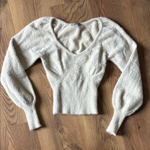 ASOS Cream V-Neck Sweater